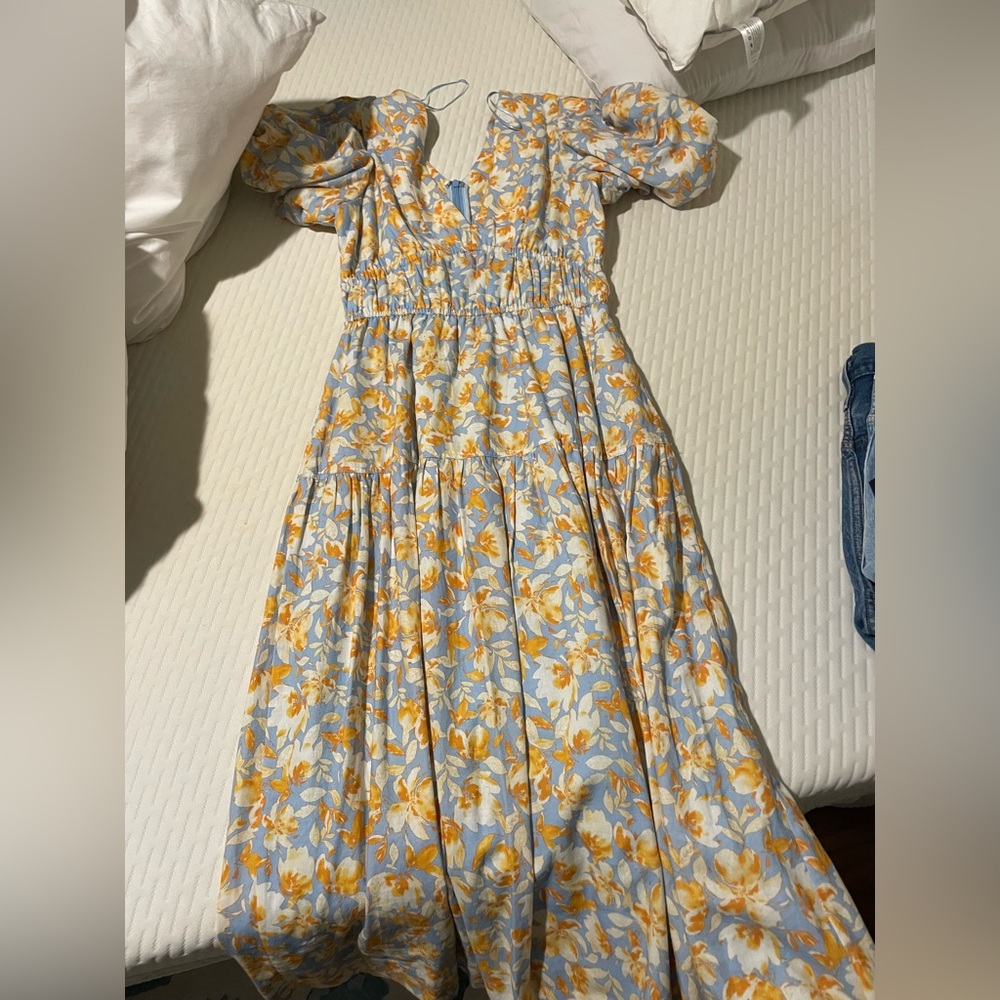 Tuckernuck Hyacinth House Blue and Yellow Dress
